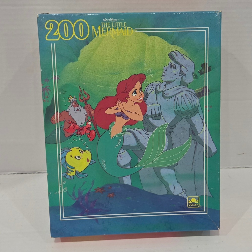 Vintage Golden Disney The Little Mermaid 200 Piece Jigsaw Puzzle 4716B-41 14x18
